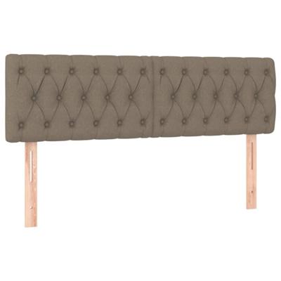 Hoofdborden 2 st 72x7x78/88 cm stof taupe
