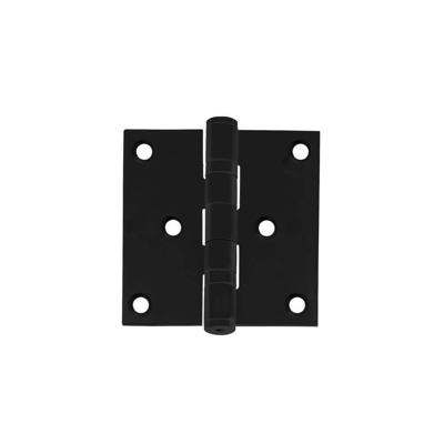 Kogellagerscharnier 76 x 76 mm met rechte hoek mat zwart incl. schroeven