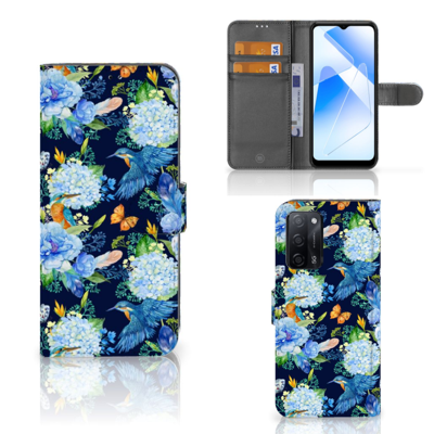 Telefoonhoesje | Met pasjeshouder | voor OPPO A16/A16s/A54s IJsvogel