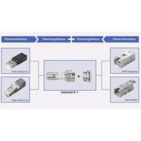 Telegärtner 100007460 STX V1 RJ45-stekkerset kunststof variant 1 Stekker, recht Aantal polen: 8P8C Zwart 1 stuk(s) - thumbnail