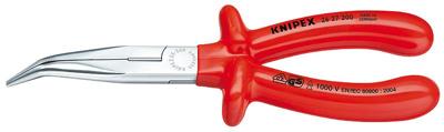 Knipex 26 27 200 Platte rondbektang VDE 40° gebogen Vanadium elektrostaal 200 mm