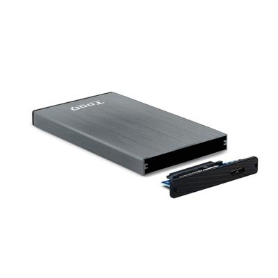 Externe Doos TooQ TQE-2527G 2,5" SATA USB 3.0 Grijs Zwart/Gris 2,5"