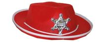 Sheriff Hoed Kind Rood (50cm) - thumbnail