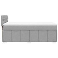 Boxspring met matras stof lichtgrijs 160x200 cm - thumbnail