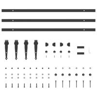 VidaXL Ophangset voor schuifdeur 244 cm koolstofstaal - thumbnail