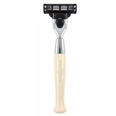 Edwin Jagger Razors Gillette Mach 3 Imitation Ivory & Chrome Plated Ref.R727CR 1Stuks
