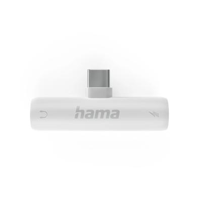 Hama Audio Adapter USB C-3.5 mm Jack USB-C PD Oplaadfunctie Wit