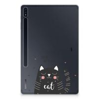Samsung Galaxy Tab S7 Plus | S8 Plus Tablet Back Cover Cat Good Day - thumbnail