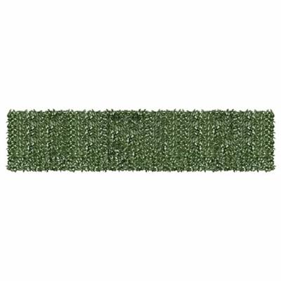 Balkonscherm met donkergroene bladeren 600x150 cm