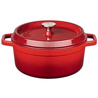 Sola Braadpan met deksel - Rood - ø 28 cm / 5 liter - thumbnail