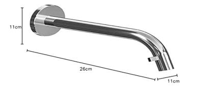 Hansa Nova Style tapkraan wanduitloop 186 mm Chroom Hansa Nova Style tapkraan wanduitloop 186 mm Chroom
