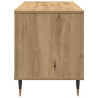 Platenkast met plank artisanaal eikenkleurig 100 x 38 x 48 cm - thumbnail