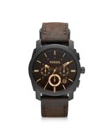 Fossil Heren FS4656 bruin lederen analoog quartz horloge met bruine wijzerplaat - thumbnail