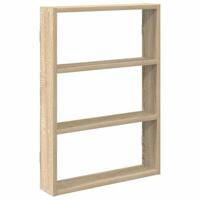 Wandschap 43x9x60 cm bewerkt hout sonoma eikenkleurig - thumbnail