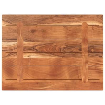 Tafelblad rechthoekig 80x60x2,5 cm massief acaciahout