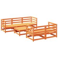 6-delige Loungeset massief grenenhout wasbruin - thumbnail