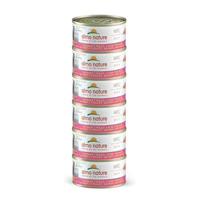 Almo Nature HFC Jelly zalm en kip natvoer kat (70 g) 6 x 70 g - thumbnail