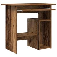 Bureau 80x45x74 cm bewerkt hout oud houtkleurig - thumbnail