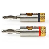 Nedis Banaanstekker | Recht | Male | Verguld | Schroef | Diameter kabelinvoer: 3.0 mm | Metaal | Goud | 2 Stuks | Envelop - CATB26900GD - thumbnail