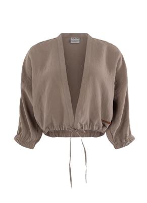 Moscow 142-05-bolero Vest 400-1 Dark Brown Solid