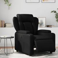Fauteuil elektrisch verstelbaar kunstleer zwart - thumbnail