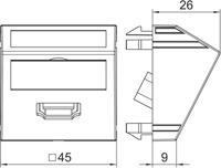 OBO Bettermann 6104814 Afdekking Multimediadrager (b x h x d) 45 x 45 x 26 mm 1 stuk(s) Wit - thumbnail
