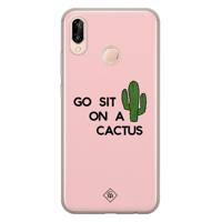 Huawei P20 Lite siliconen hoesje - Go sit on a cactus - thumbnail