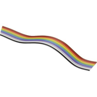 BKL Electronic 10120159 Lintkabel Rastermaat: 1.27 mm 20 x 0.08 mm² Bont per meter