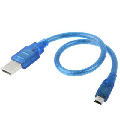 USB 2.0 mannetje naar Mini USB mannetje Type A Adapter Kabel Lengte: 30cm (blauw) USB 2.0 mannetje naar Mini USB mannetje Type A Adapter Kabel Lengte: 30cm (blauw)