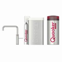 Quooker Fusion square met COMBI boiler en CUBE reservoir 5-in-1 kokend water kraan RVS - thumbnail