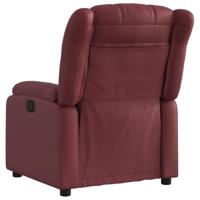 Fauteuil verstelbaar kunstleer wijnrood - thumbnail