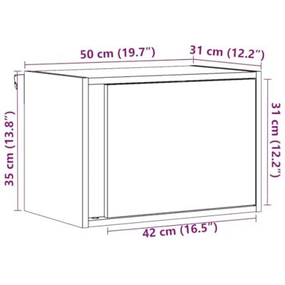 Nachtkastje met LED's wandgemonteerd sonoma eikenkleurig Nachtkastje met LED's wandgemonteerd sonoma eikenkleurig