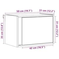 Nachtkastje met LED's wandgemonteerd sonoma eikenkleurig - thumbnail