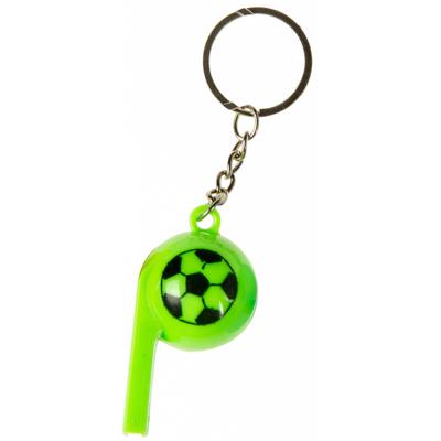 LG Imports sleutelhanger voetbalfluitje 6 cm groen LG Imports sleutelhanger voetbalfluitje 6 cm groen