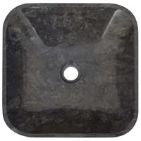 Gootsteen 40x40x10 cm marmer zwart - thumbnail