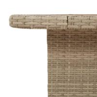 Tuintafel 90x55x71 cm poly rattan en acaciahout beige - thumbnail