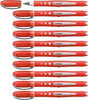 Rollerpen stabilo worker color 2019/40 m rood | 10 stuks - thumbnail