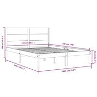 Bedframe massief hout 135x190 cm - thumbnail