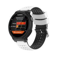 Voor Garmin-benadering S6 Silicone Sports Two-Color Watch Band (White+Black) - thumbnail
