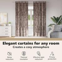 VidaXL Velvet gordijnen 2 pcs cappuccino 245 x 140 cm fluweel - thumbnail