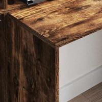 Bureau met plank Gerookt eiken 138.5 x 55 x 143 cm Bewerkt hout - thumbnail