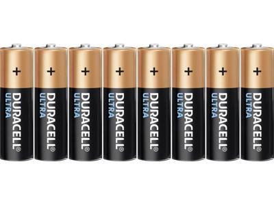 Duracell MX1500 Ultra Power Alkalinebatterij met Powercheck AA (MX1500/LR6, 8-pack) koper/zwart