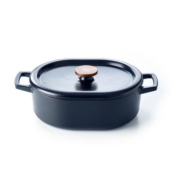 Alva Braadpan - Dutch Oven - Ovaal - Nori - 31 x 21 cm - geëmailleerde anti-aanbaklaag