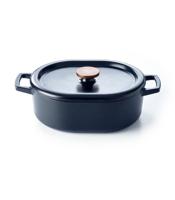 Alva Braadpan - Dutch Oven - Ovaal - Nori - 31 x 21 cm - geëmailleerde anti-aanbaklaag - thumbnail