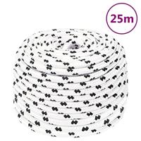 Boottouw gevlochten 10 mmx25 m polyester wit - thumbnail