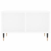 Salontafel 60x50x36,5 cm bewerkt hout wit - thumbnail