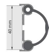 Alprokon deurnaaldprofiel - aluminium 2 x 2500mm - 4030 - thumbnail