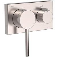 Douchekraan Tres 3V 3-Weg Mengkraan Staal Tres - thumbnail