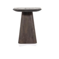 Eleonora Bijzettafel 'Aron' Mangohout, 60 x 60cm, kleur Zwart - thumbnail