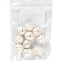 Creativ Company Zoetwaterparels, afm 9-11 mm, gatgrootte 2 mm, parelmoer, 10 stuk/ 1 doos - thumbnail